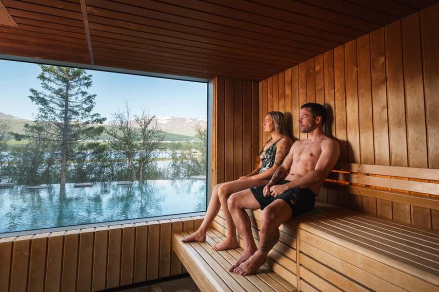 Akureyri: Admission to Forest Lagoon with Towel and Drink - Forest Bistro for a meal after the water