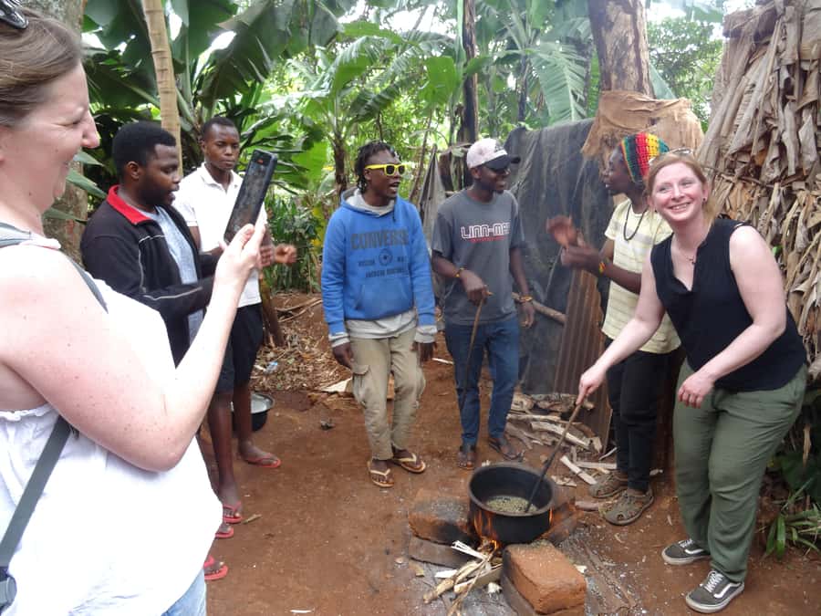 Arusha or Moshi : Hot Spring, Waterfall & Coffee Farm Tour - Walking from Materuni Village to the waterfall