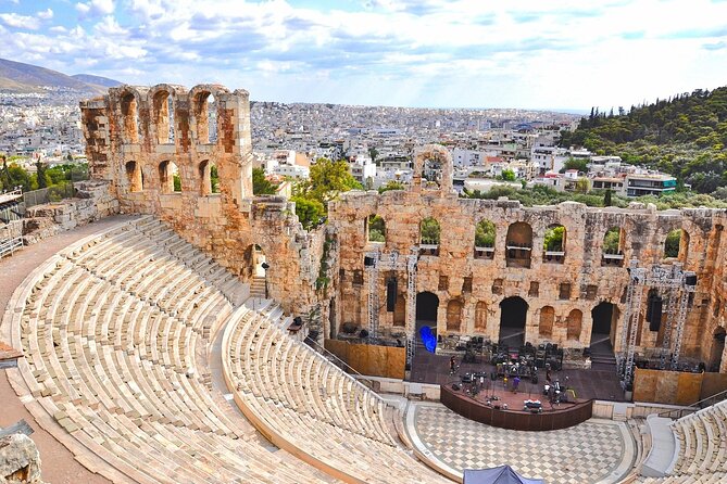 Athens Iconic Highlights & Lake Vouliagmeni Thermal Spa Day Tour - Lycabettus Hill for the wide city view
