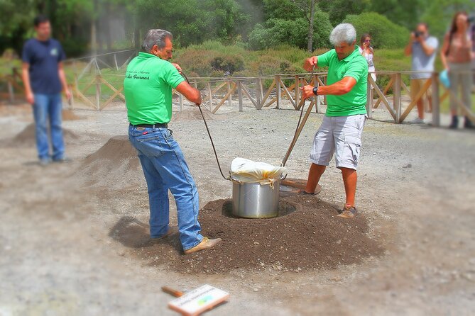 Azores: Shore Excursion Furnas - Crater volcano and hot springs - Cooking underground in Furnas