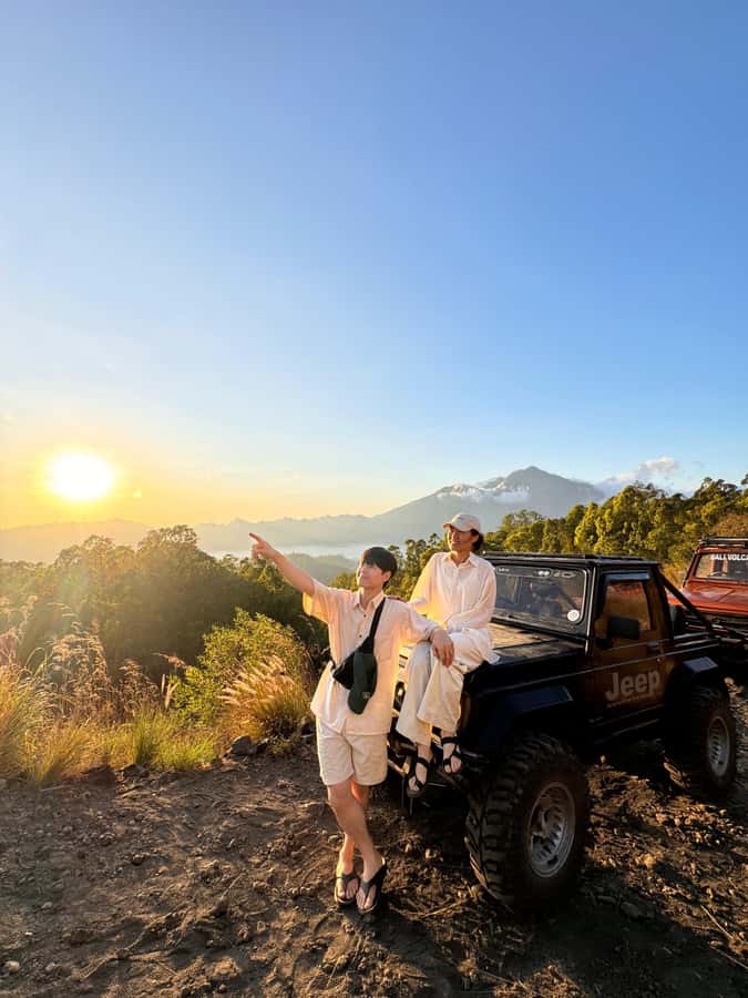 Bali: Mount batur jeep sunrise & natural hot springs - Crossing Mount Batur’s black lava fields