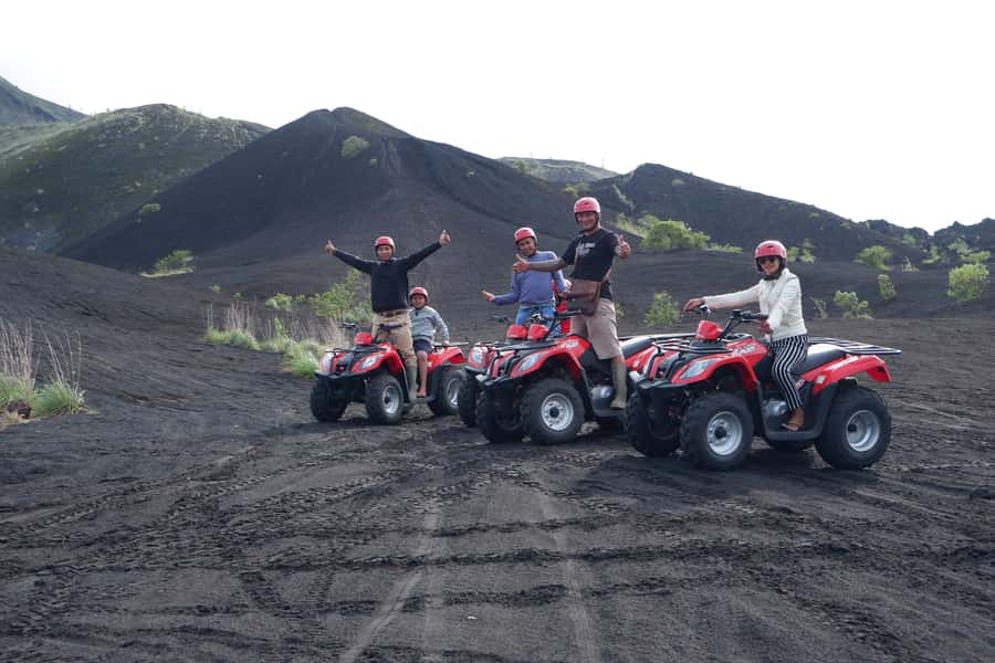 Bali: Mount Batur Quad Bike Tour and Natural Hot Springs - Riding Mount Batur’s black lava fields
