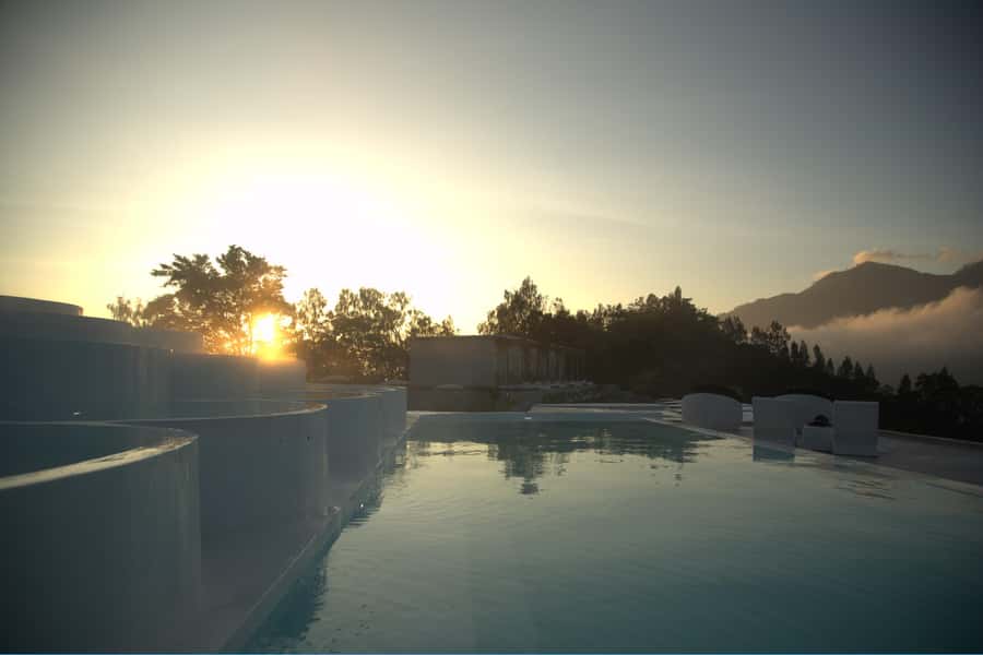 Bali: Natural Hot Spring in Pyramid Infinity Pools - The pyramid jacuzzi and its sacred-geometry design