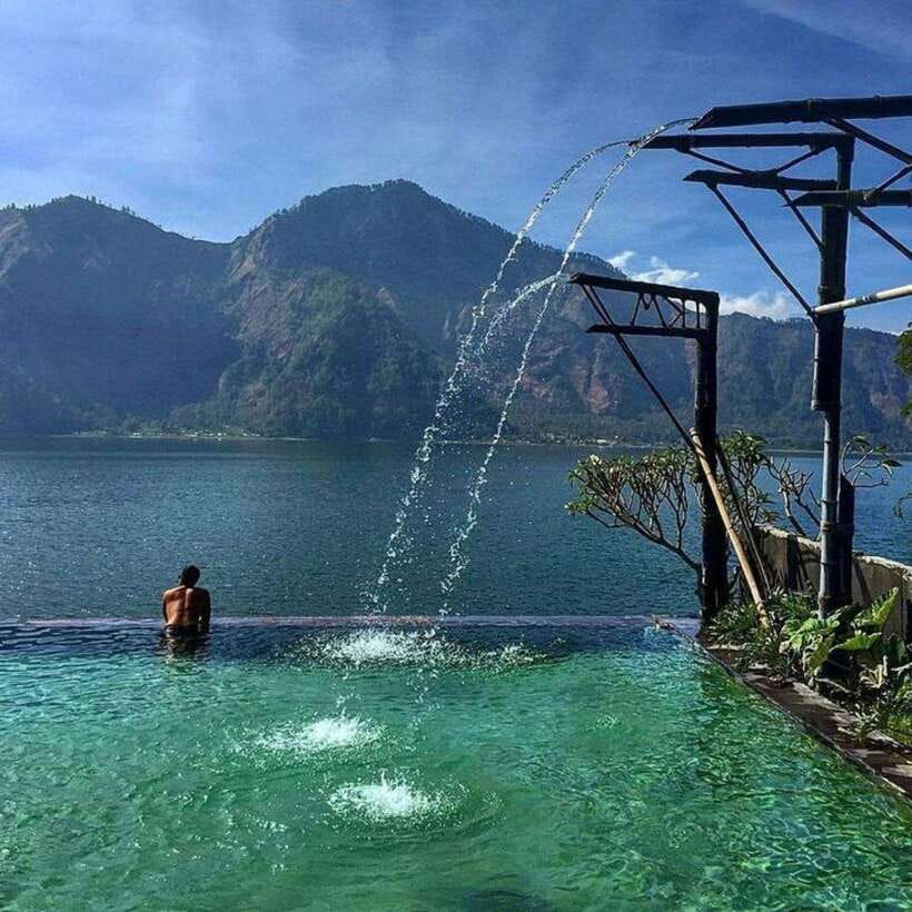 Bali: Shared Mount Batur Jeep Sunrise with Hot Springs - Walking across the 1963 black lava field