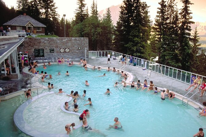 Banff: Gondola, Hot Spring and Three Lakes Tour - The Upper Hot Springs offer a warm finish