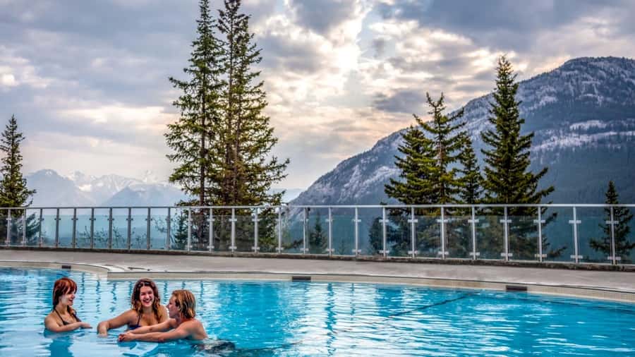 Banff: Gondola, Hot Springs, Bow falls & Three lakes tour - Sulphur Mountain from the Banff Gondola