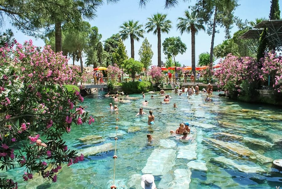 Bodrum: Pamukkale, Hot Springs & Travertines Tour with Lunch - The Denizli stop and the first views of the terraces