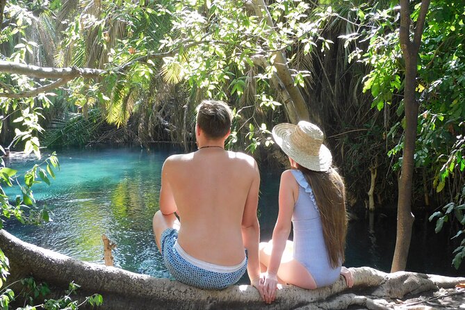 Chemka (Kikuletwa) Hot Springs, Tanzania - Reaching the blue pool beneath the fig trees