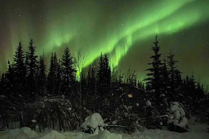 Chena Hot Springs Northern Lights Aurora Borealis From Fairbanks - Entering Chena Hot Springs after sunset