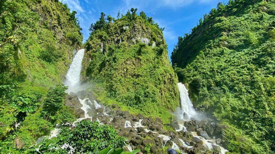 Dominica Hot Springs Waterfalls and Titou Gorge Treasures - Trafalgar Falls and the rainforest walk