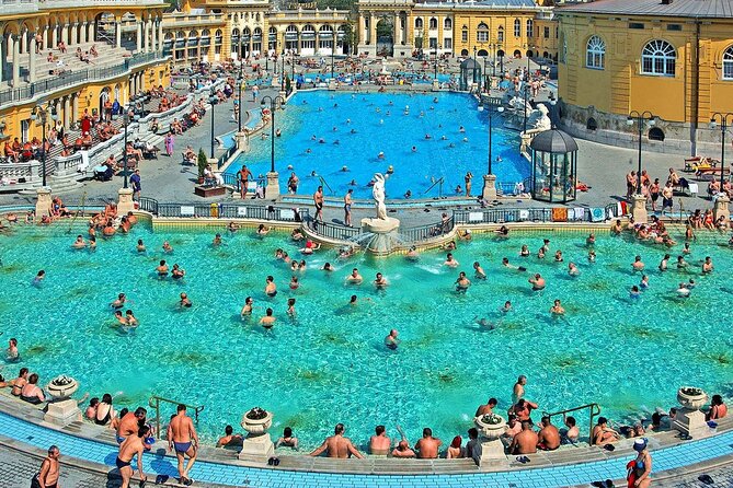 Entrance to Szechenyi Spa in Budapest - Food, drinks, and staying for several hours