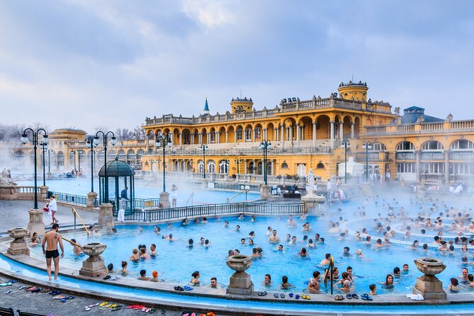 Entrance to Szechenyi Spa in Budapest - Twenty-one pools, saunas, and indoor facilities