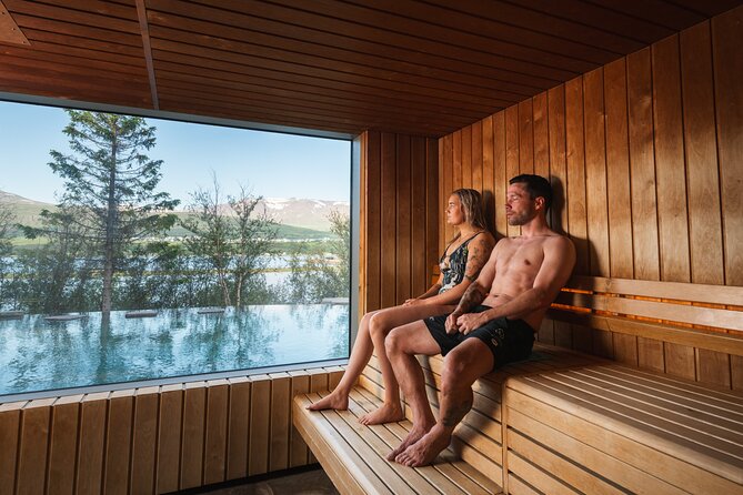 Forest Lagoon Admission Ticket with Towel and One Drink included - Sauna, cold pool, and the Icelandic contrast