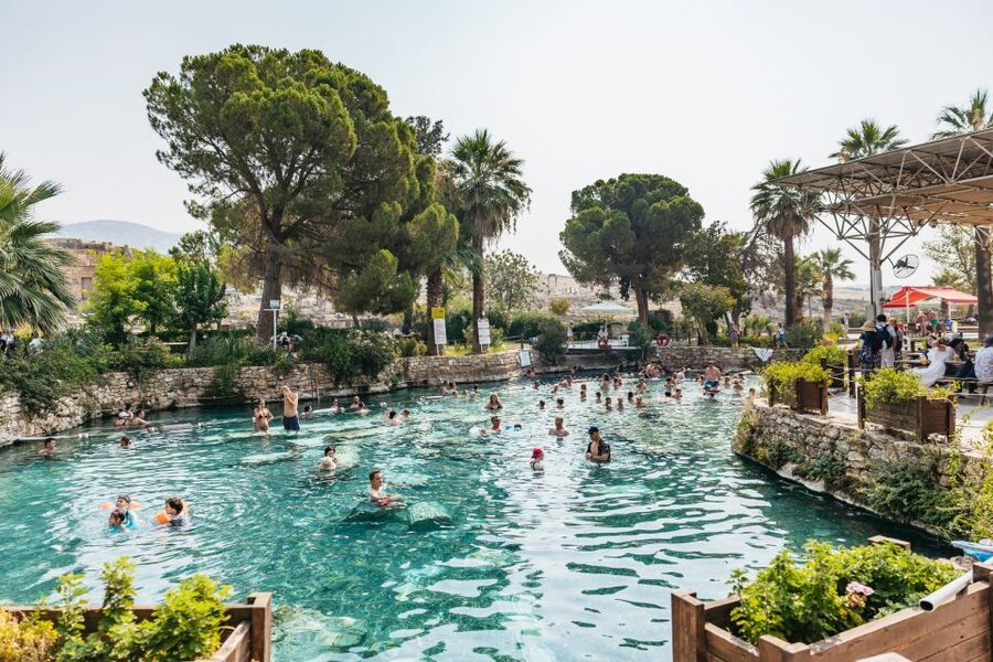 From Antalya/Kemer: Pamukkale and Hierapolis Tour with Lunch - Walking the white terraces at Pamukkale