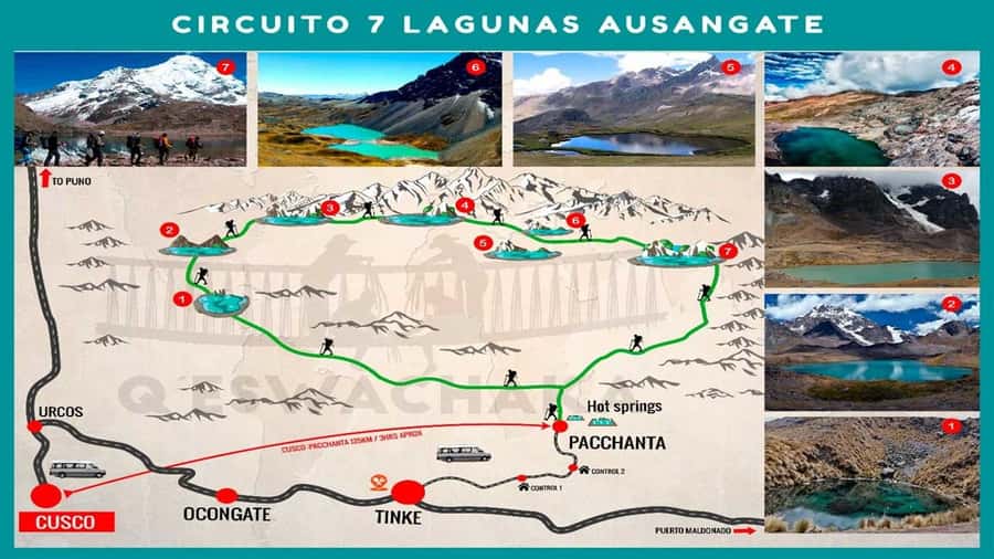 From Cusco: 7 Lagoons of Ausangate Trek with Hot Springs - Ausangate, llamas, and the Chillca community