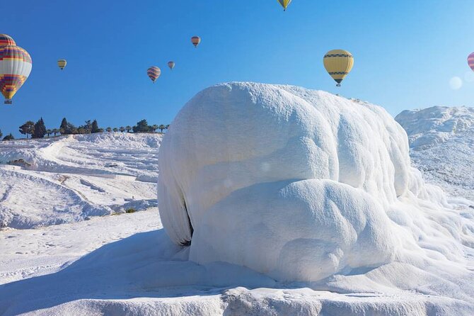 From Fethiye Pamukkale Day Trip w/Hot Aİr Balloon Ride & Lunch - Three hours across the white terraces and Hierapolis