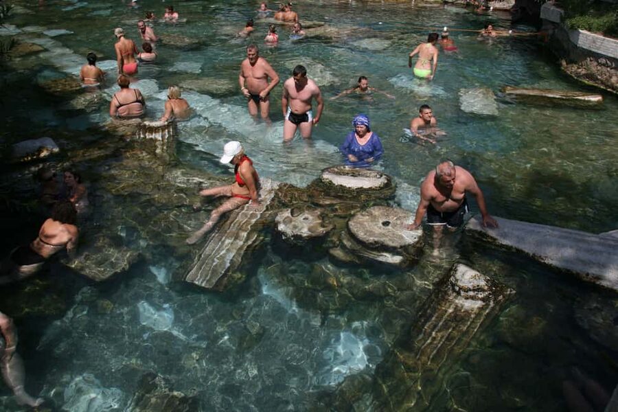 From Icmeler: Day Trip to Pamukkale With Lunch - Walking across Pamukkale’s white terraces