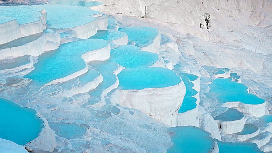 From Kusadasi and Selcuk: Pamukkale and Hiearapolis Tour - Walking from ruins to the calcium terraces