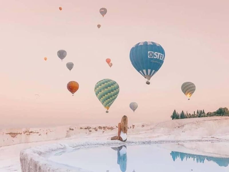 From Kusadası: Pamukkale Day Trip w/Balloon Flight & Lunch - What the Pamukkale Visit Includes