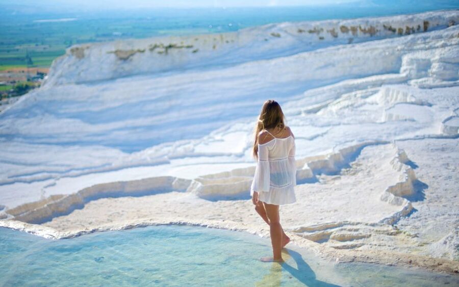 From Marmaris: Pamukkale Cotton Castle & Hierapolis Day Trip - Exploring Hierapolis above the springs