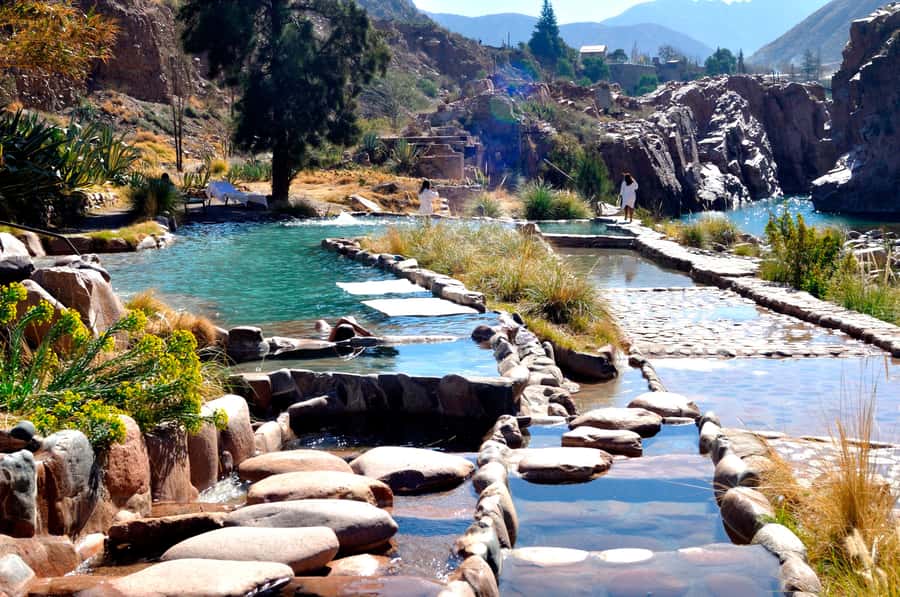 From Mendoza: Premium Spa Day at the Cacheuta Hot Springs - Entering Termas de Cacheuta