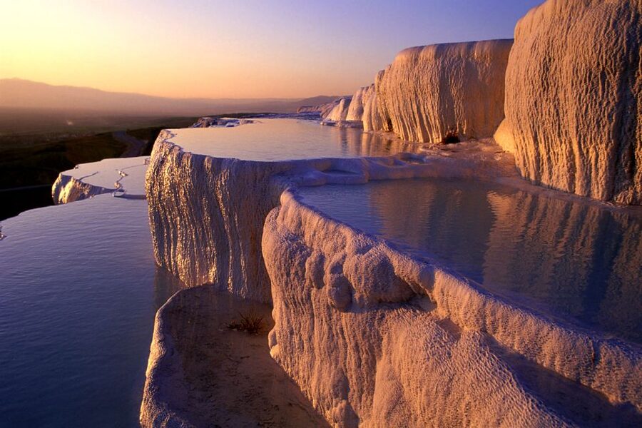 Pamukkale: White terraces, and the ruined spa city above them