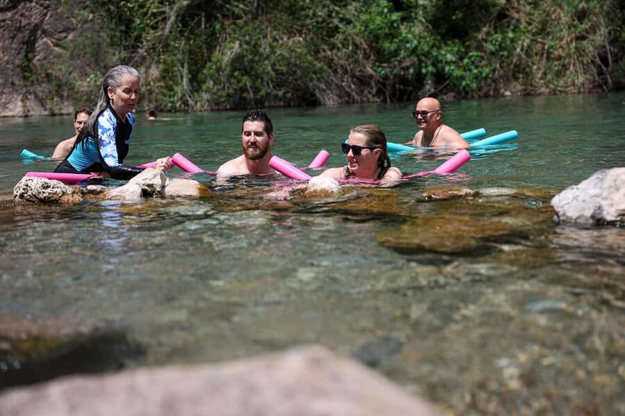 From Valencia: Montanejos Thermal Spring & San Jose Cave - Entering San José Cave by boat