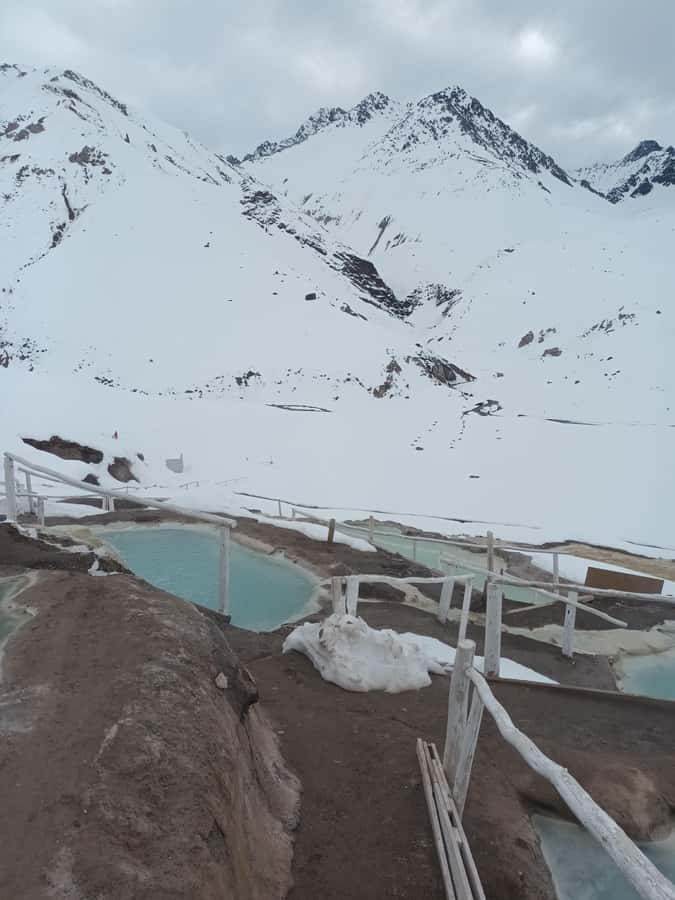 Full-Day Embalse del Yeso & Hot Springs Tour from Santiago - Soaking at Termas Valle de Colina