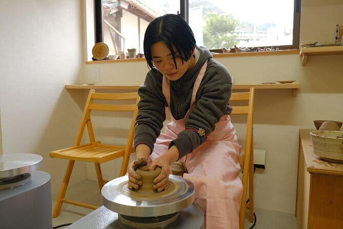 Hands On Pottery Workshop in Arima Onsen - Starting with clay kneading