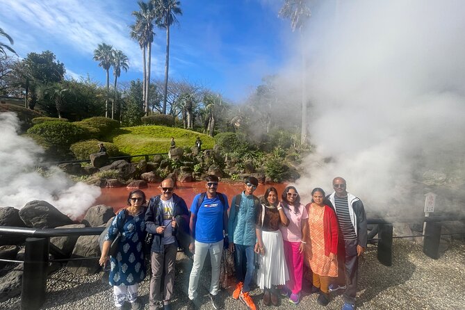 Hot Spring Beppu Onsen with Blue Hell cozy Tour by Car and walk - Sweets, cafes, and time to slow down