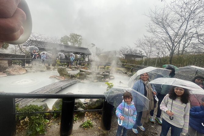 Hot Spring Beppu Onsen with Blue Hell cozy Tour by Car and walk - A local guide, including Kana