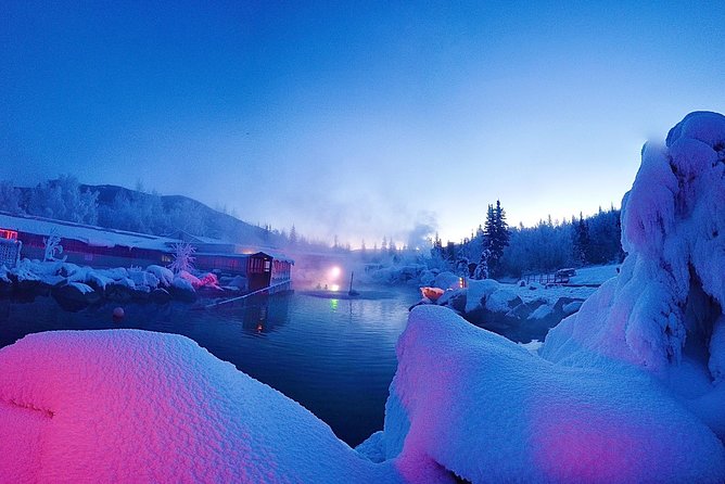 Hot Springs Aurora Viewing Dream in Alaska - The 7 p.m. ice museum visit