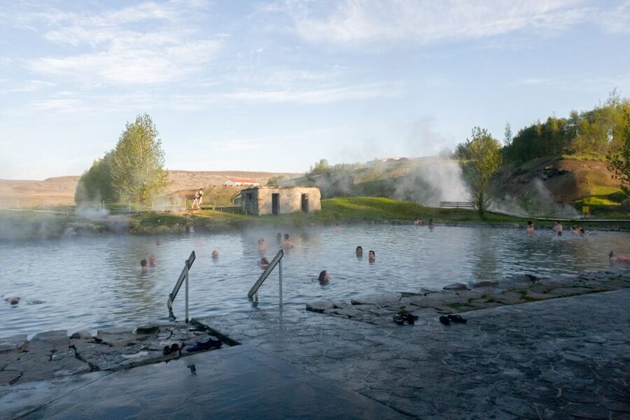 Iceland Secret Lagoon Admission Ticket - A historic pool with hot springs bubbling nearby