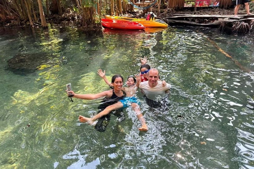 Krabi: Emerald Pool, Hot Springs, and Kayaking Tour - Warm water at Hot Spring Waterfall