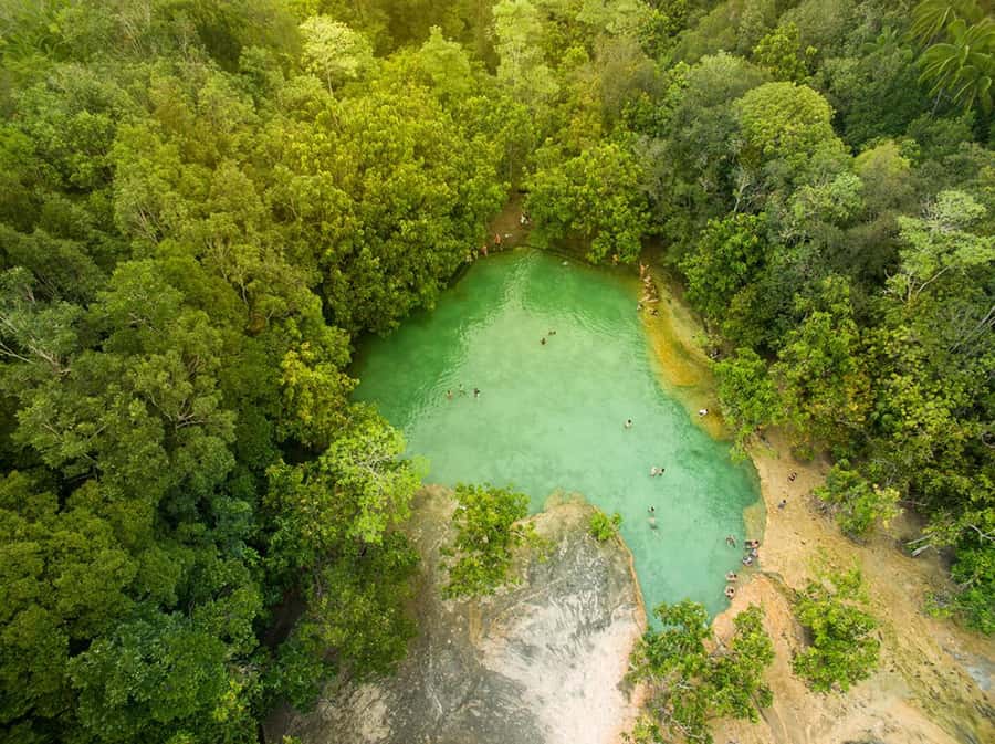 Krabi: Klongtom Hot Spring, Emerald Pool and Tiger Cave Tour - Soaking in the jungle hot springs