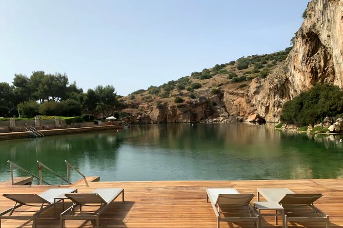 Lake Vouliagmeni Thermal Spa And Temple Of Poseidon Tour - Along Poseidon Avenue and through Lagonisi