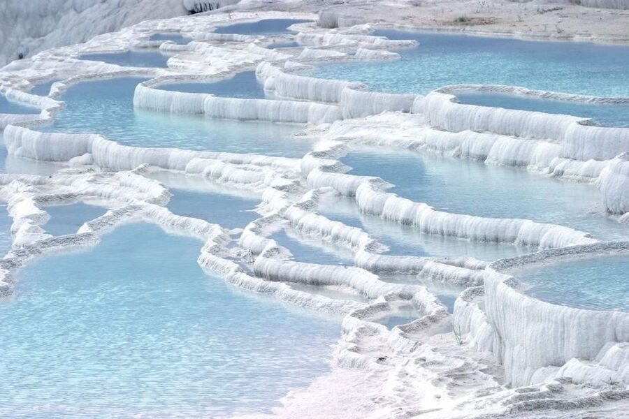 Marmaris: Pamukkale, Hot Spring, Travertines Tour with Lunch - Hierapolis, the spa city above the springs