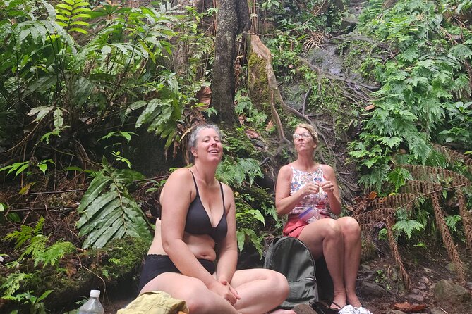 Mindfulness Rainforest Hike, Forest Bathing, Volcanic Hot Springs - The waterfall pool: a cold, refreshing pause