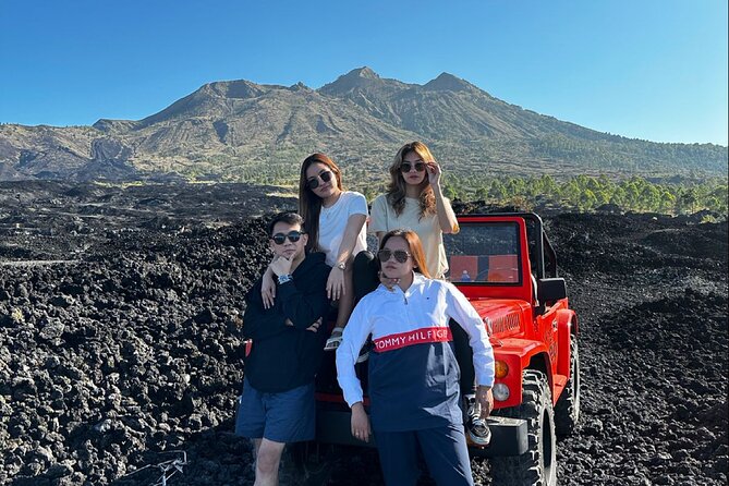 Mount Batur Jeep and hot spring - Riding across Mount Batur’s black lava and sand