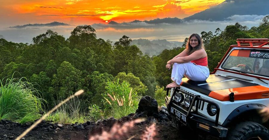 Mount Batur: Jeep Sunrise Adventure and Hot Spring - Black lava, black sand, and rough volcanic ground