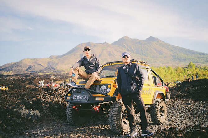 Mount Batur Jeep Sunrise Tour - All Inclusive - Sunrise from a quieter slope viewpoint