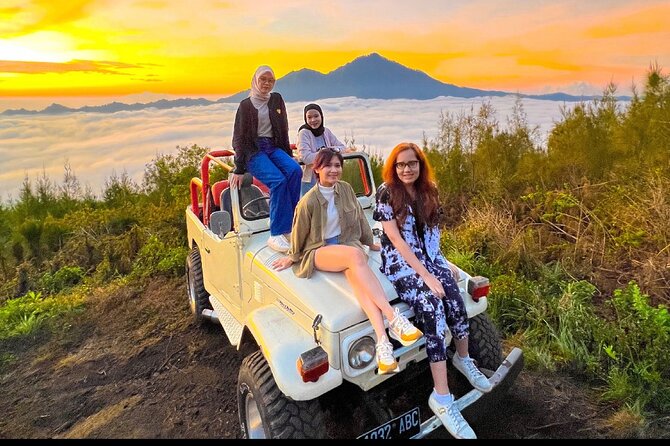 Mount Batur Sunrise Jeep Tour with Natural Hot Spring - Across the 1963 black lava