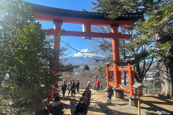 Mt FUJI - Panoramic Tour w/ Hoto Lunch, JP Sake & Onsen tatto OK! - First Fuji views in Nishikatsura and Fujiyoshida