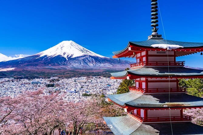 Mt. Fuji Tours to Lake Kawaguchi and Yamanaka Onsen English Guide - Arakurayama Sengen Park delivers the famous postcard view
