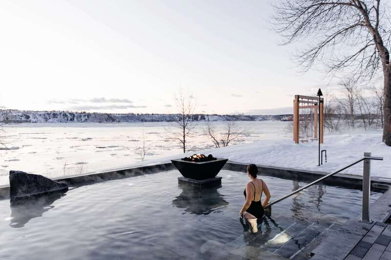 Old Quebec: Nordic Spa Thermal Experience - River views, fireplaces, and the outdoor experience