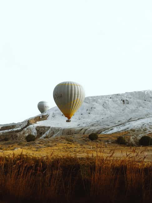 Pamukkale/Cappadocia: Hot Air Balloon Flight /Hotel Transfer - The flight above the travertines and Hierapolis