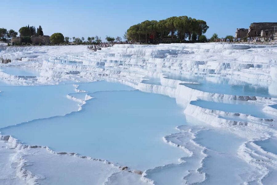 Pamukkale Day Tour from Antalya with drop-off in Kusadasi - Walking across Pamukkale’s white terraces