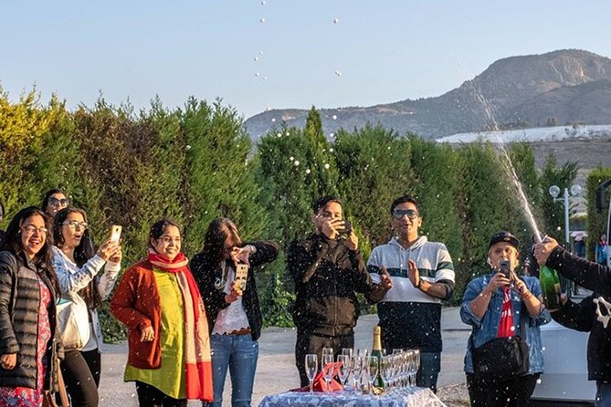 Pamukkale Hot Air Balloon w/Flight Certificates,Champagne Toast & Hotel Transfer - Preparing for the basket