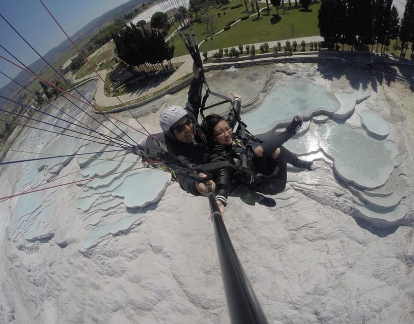 Pamukkale: Tandem Paragliding with Ancient Hierapolis Views - Taking Off Above Pamukkale’s White Terraces