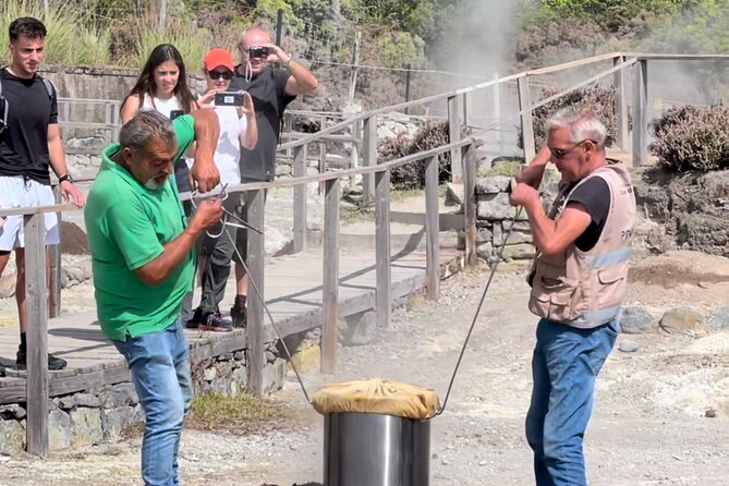 Private Full Day Tour Furnas – Thermal Pools & Botanical Garden - Furnas Lake shows the volcano at work